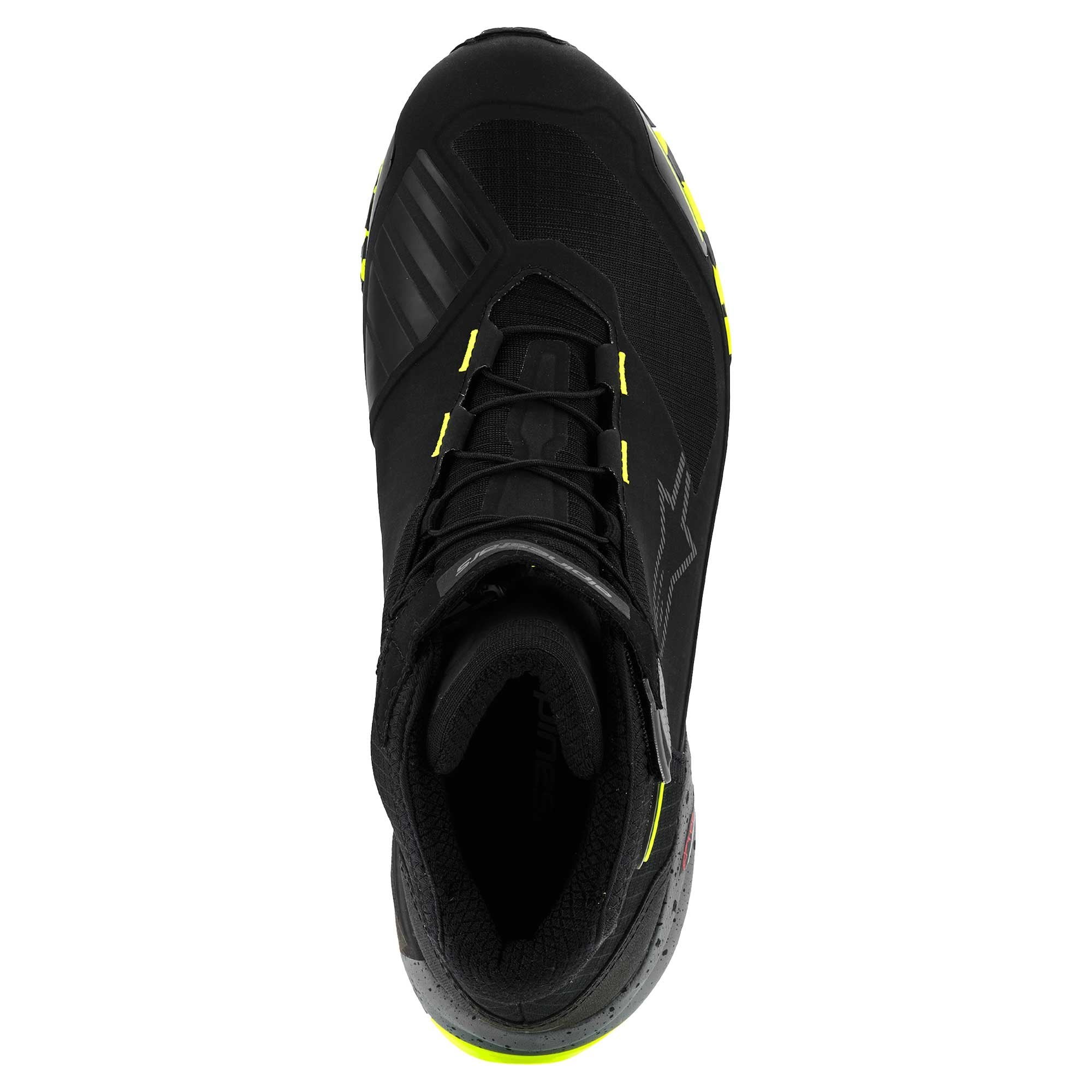 Alpinestars CR-X Drystar Waterproof Motorcycle Adventure Riding Shoes (Black/Dark Grey/Yellow Fluo)