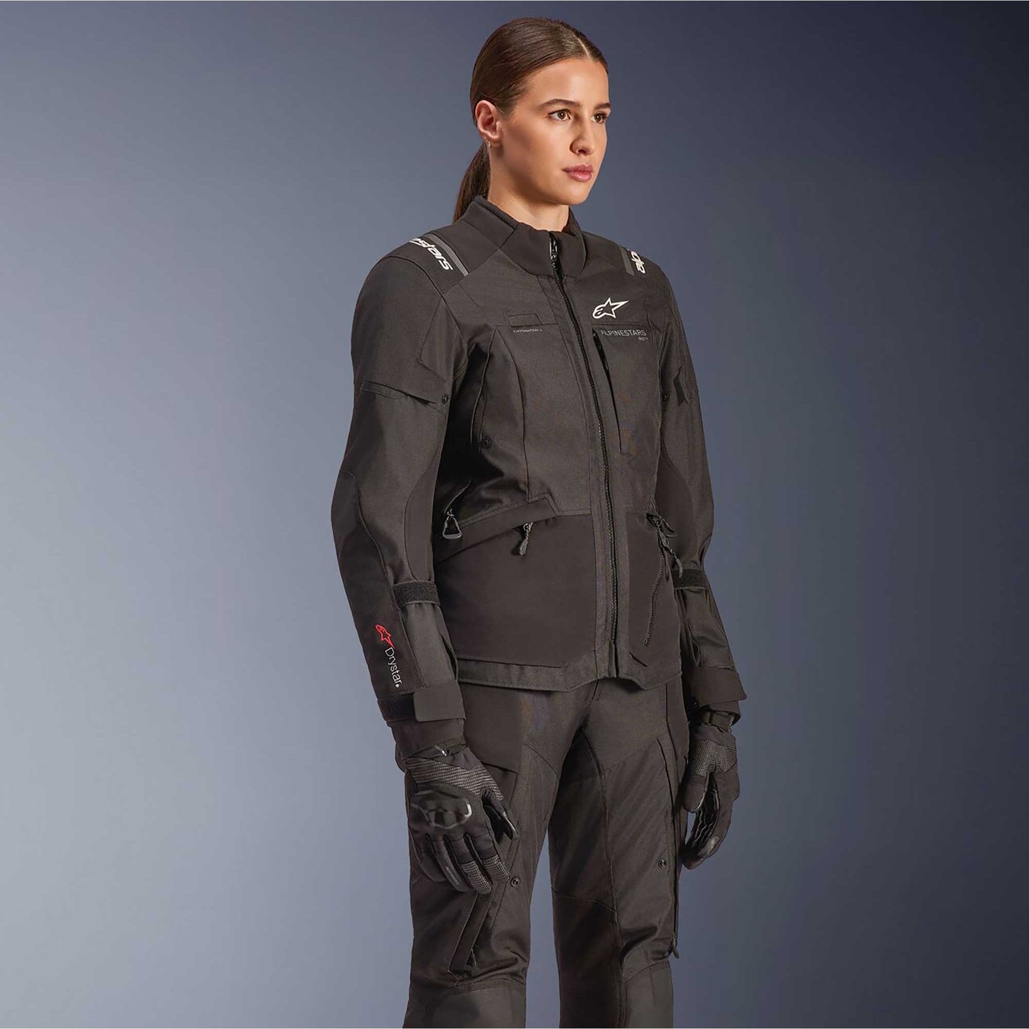 Alpinestars Women's Andes Drystar V4 Motorcycle Textile Jacket (Black)