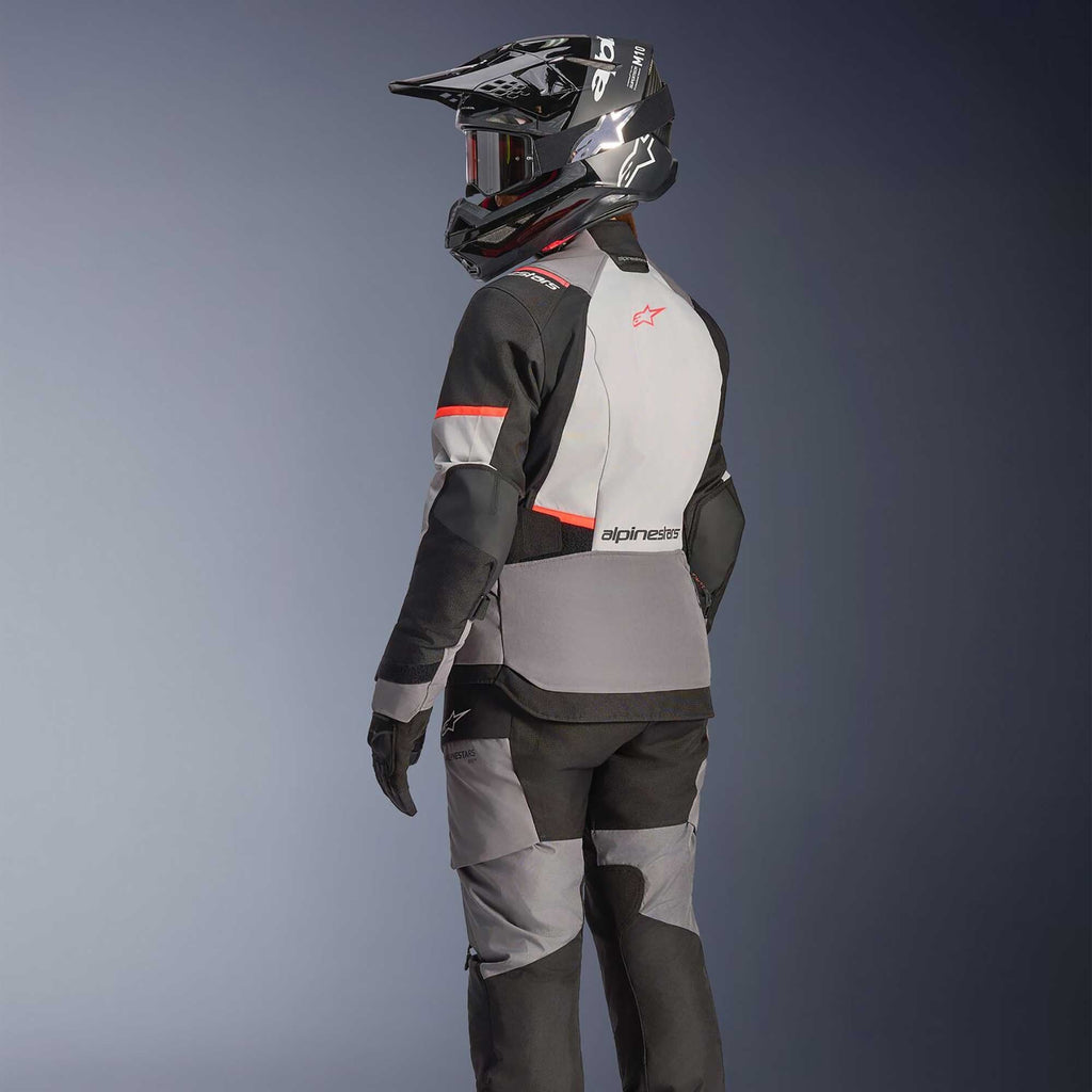Alpinestars Women's Andes Drystar V4 Motorcycle Textile Jacket (Ice Grey/Dark Grey/Black/Coral Fluo)