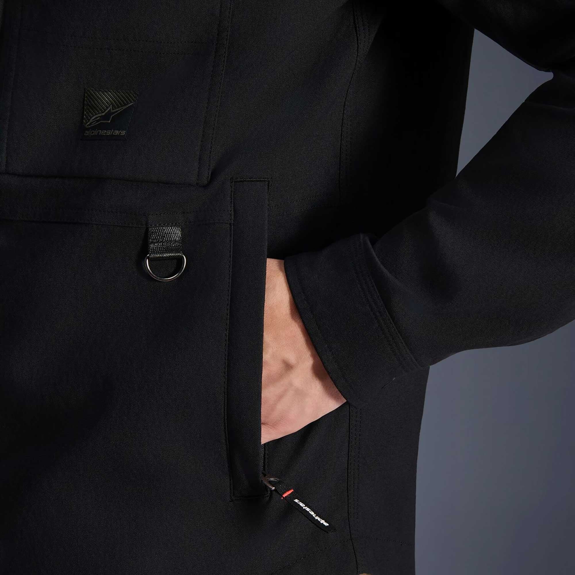 Alpinestars BRYON WR Overshirt Motorcycle Urban Textile Jacket (Black)