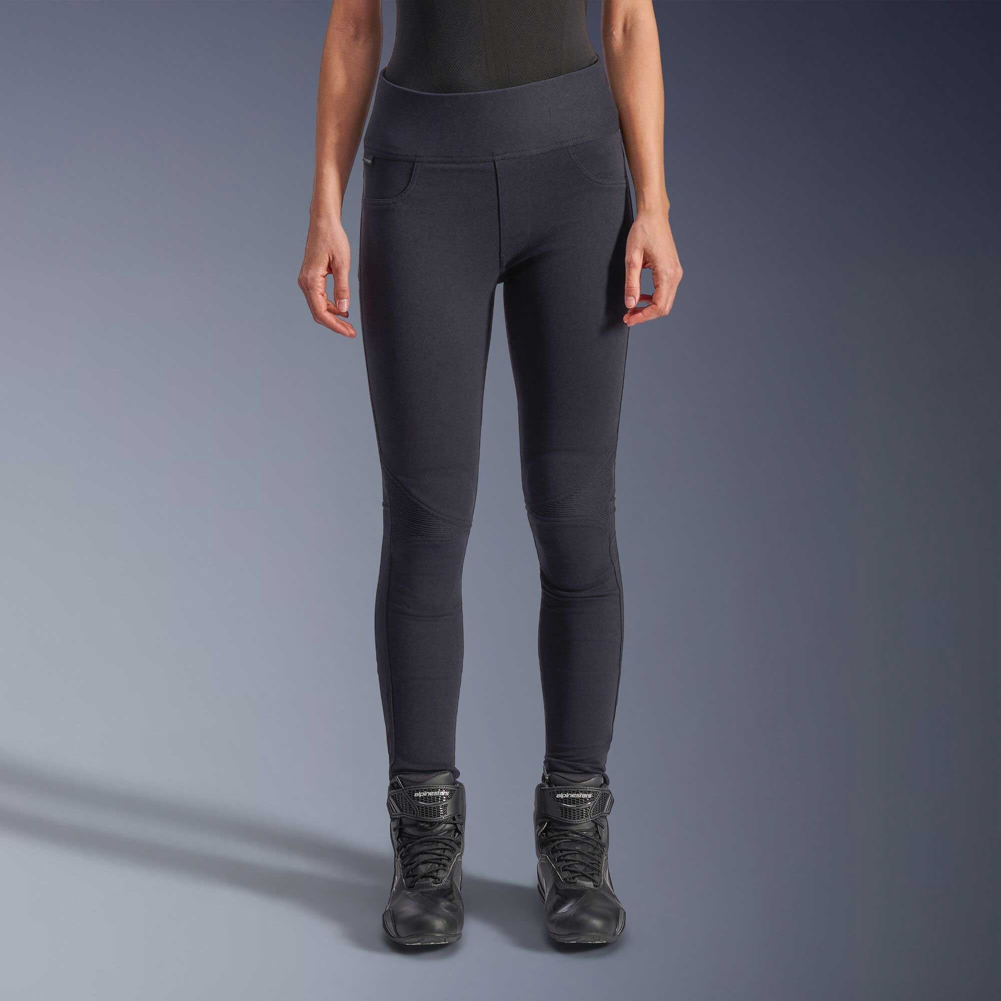 Alpinestars Stella FLEX-AST Leggings Women's Motorcycle Jeans (Black/Black) **Short Leg**