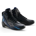 Alpinestars Faster-4 DRYSTAR WP Motorcycle Riding Shoes (Black/Night Navy/Cyan)