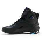 Alpinestars Faster-4 DRYSTAR WP Motorcycle Riding Shoes (Black/Night Navy/Cyan)