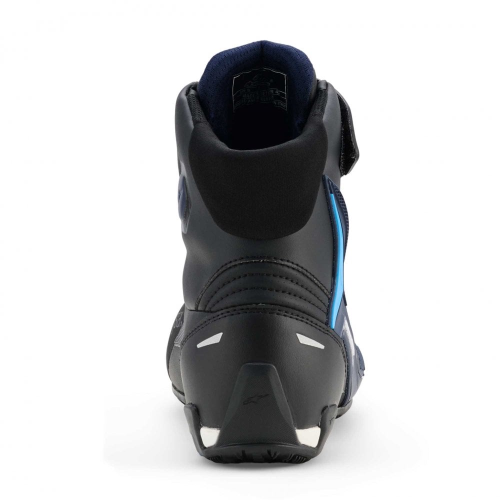 Alpinestars Faster-4 DRYSTAR WP Motorcycle Riding Shoes (Black/Night Navy/Cyan)