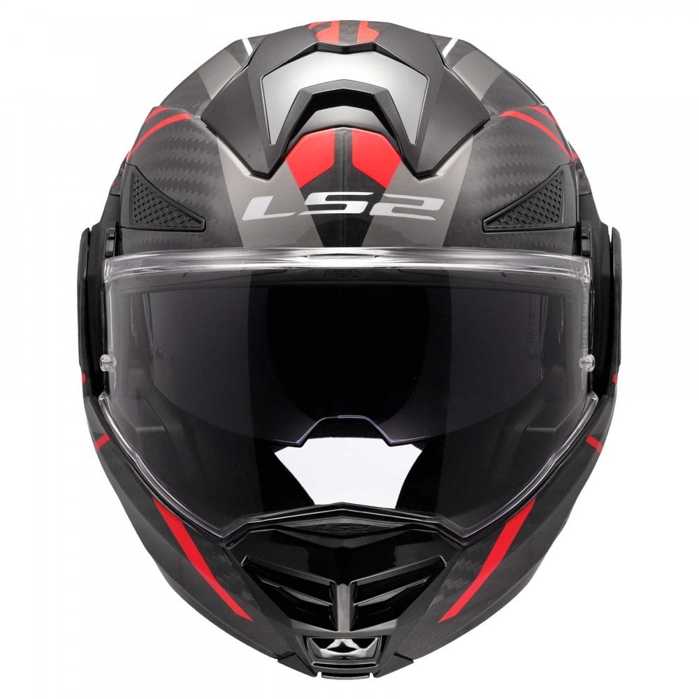LS2 Motorcycle Touring Flip Over Helmet - FF901 Advant X - C Future (Red)