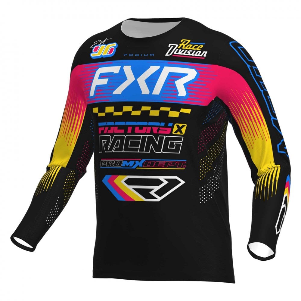 FXR (MX26) Jersey - PODIUM Gladiator (Black/Blue/Razz)