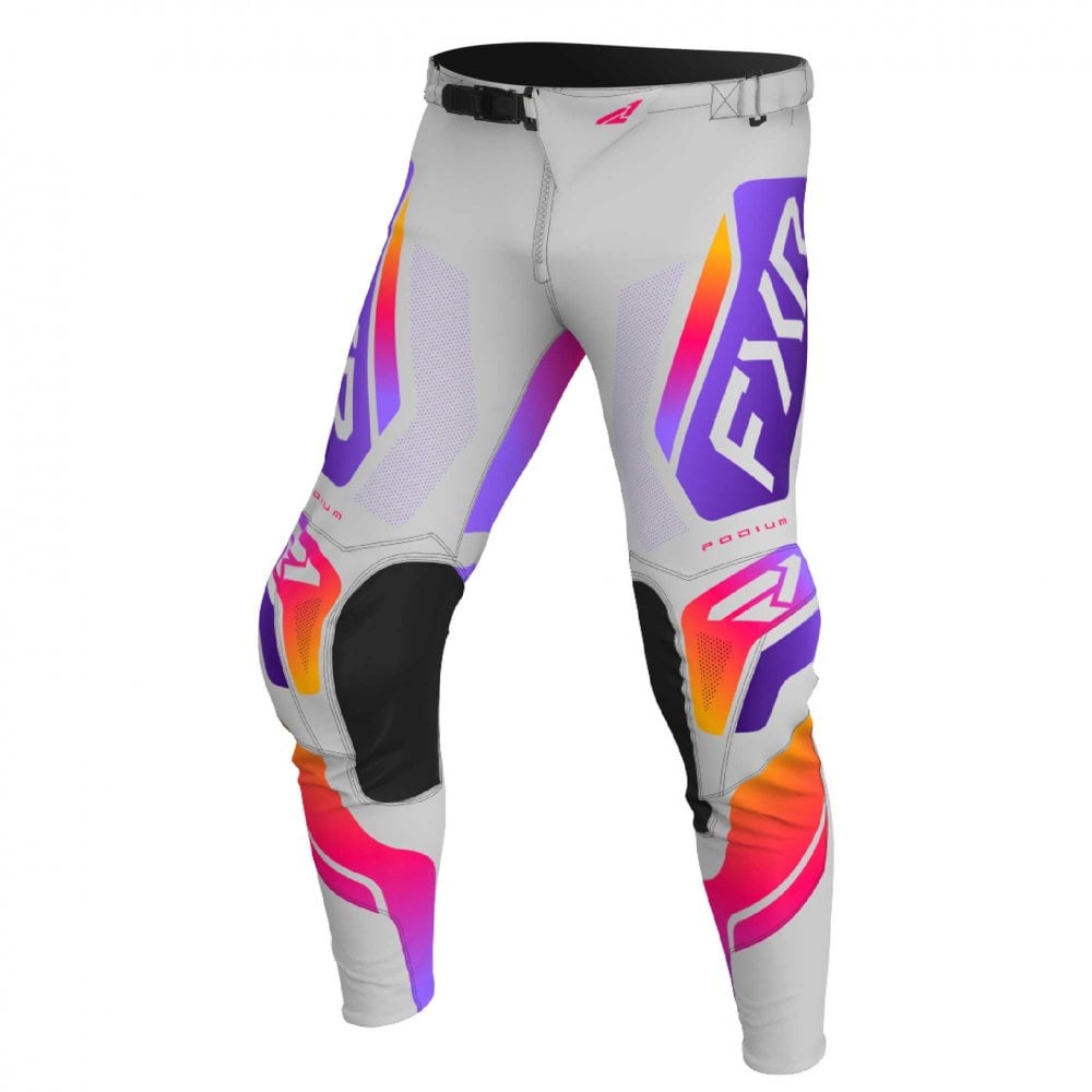 FXR (MX26) MX Jersey & Pant Kit Deal - PODIUM Relay (Grey/Purple/Tangerine)