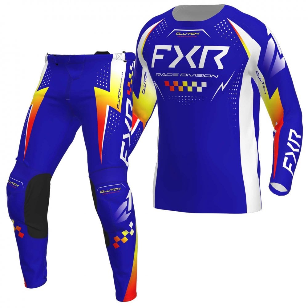 FXR (MX26) MX Jersey & Pant Kit Deal - CLUTCH PRO (Royal/Yellow/Red)