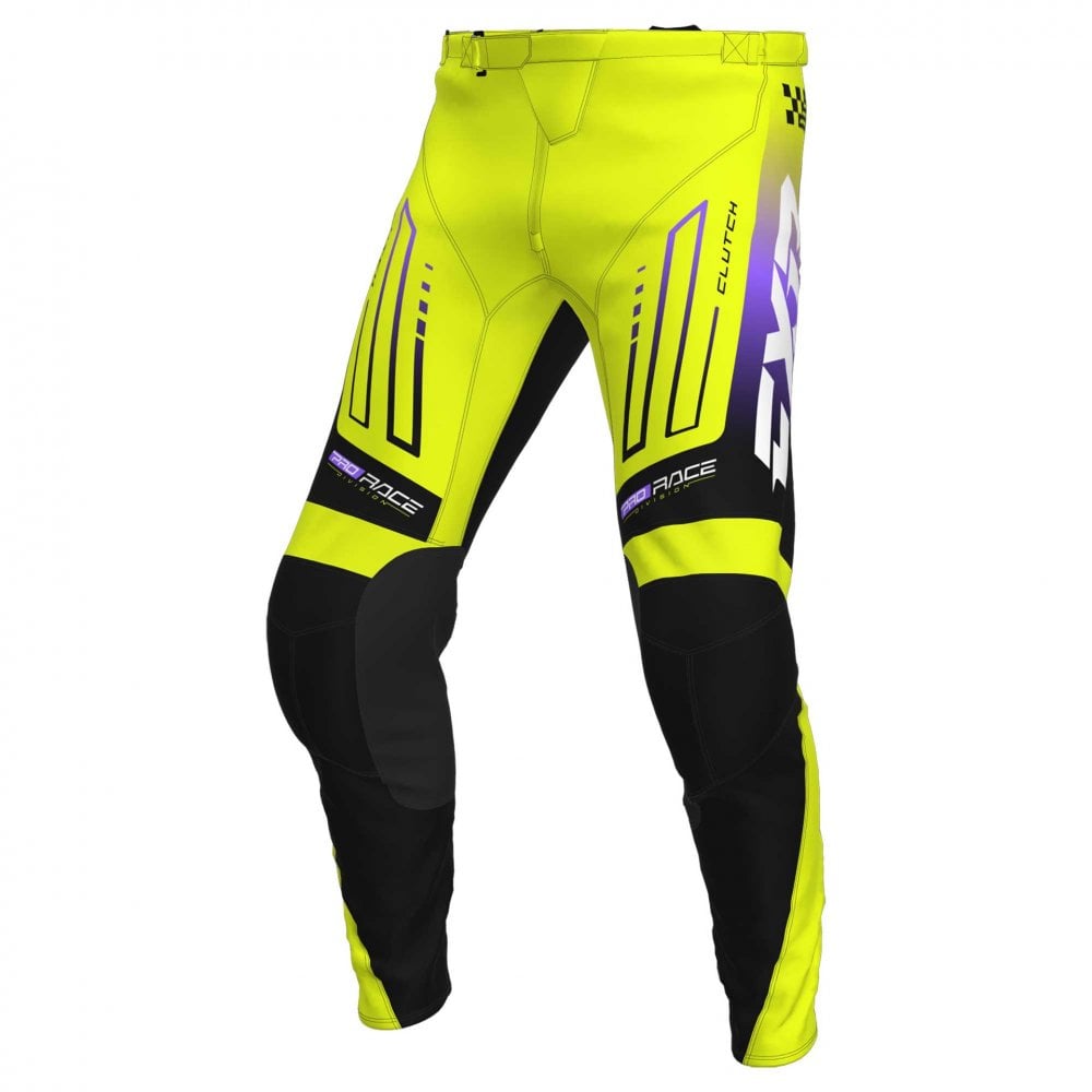 FXR (MX26) Kids MX Jersey & Pant Kit Deal - CLUTCH (Hi Vis/Black/Purple)
