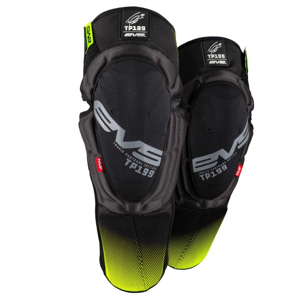 EVS Adult TP199 MX | MTB Knee Guards (Black/Hi Viz Yellow)