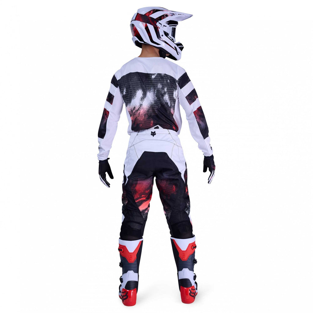 FOX Racing MX Jersey & Pant Kit Deal - 180 KAIROS (White/Fluo Red/Black)