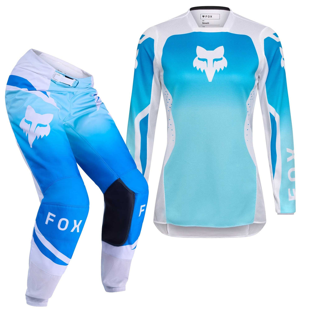 FOX Racing Women's MX Jersey & Pant Kit Deal - 180 SHIELD (White/Blue)