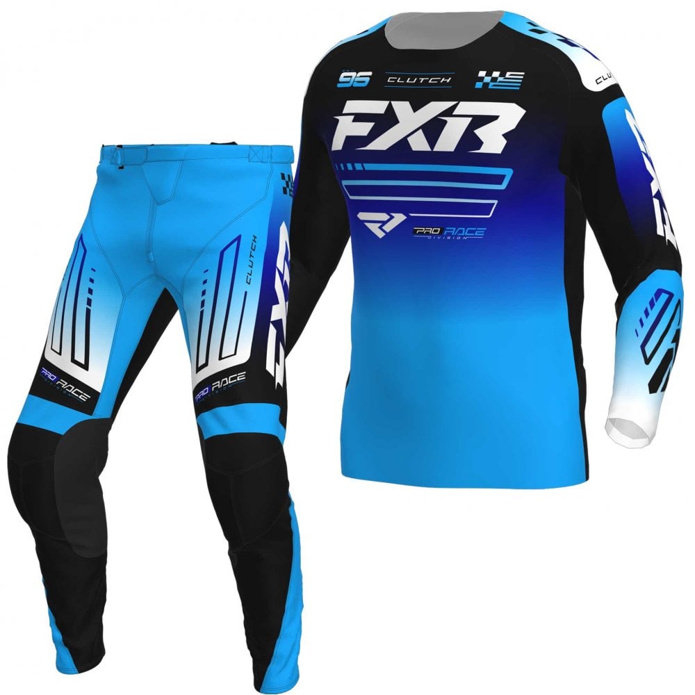 FXR (MX26) Youth MX Jersey & Pant Kit Deal - CLUTCH (Blue/Black/White)