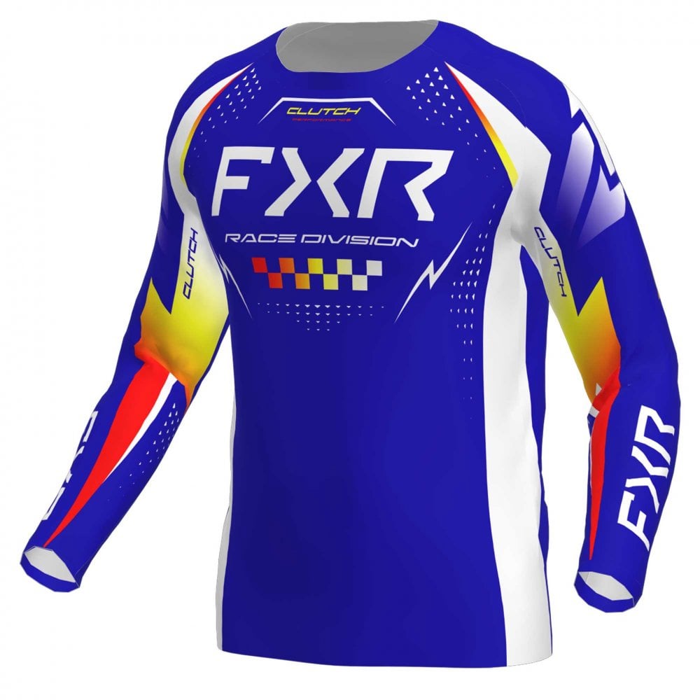 FXR (MX26) Youth MX Jersey & Pant Kit Deal - CLUTCH (Royal/Yellow/Red)