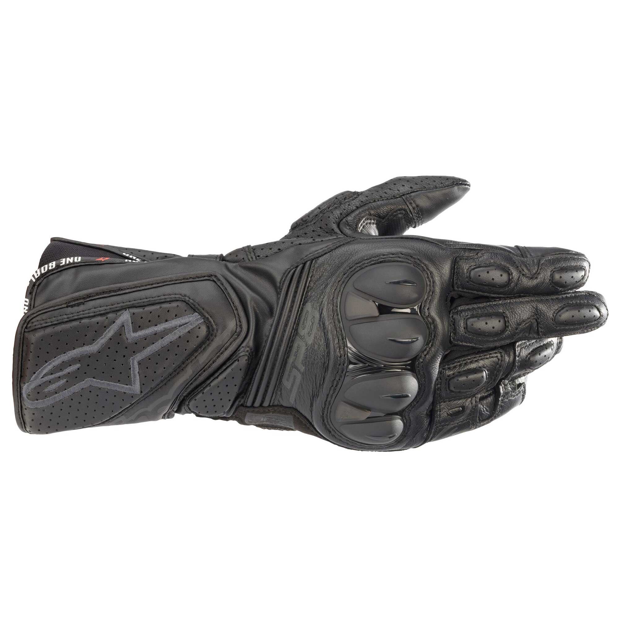 Alpinestars SP-8 V3 Motorcycle Sports Leather Gloves (Black/Black)