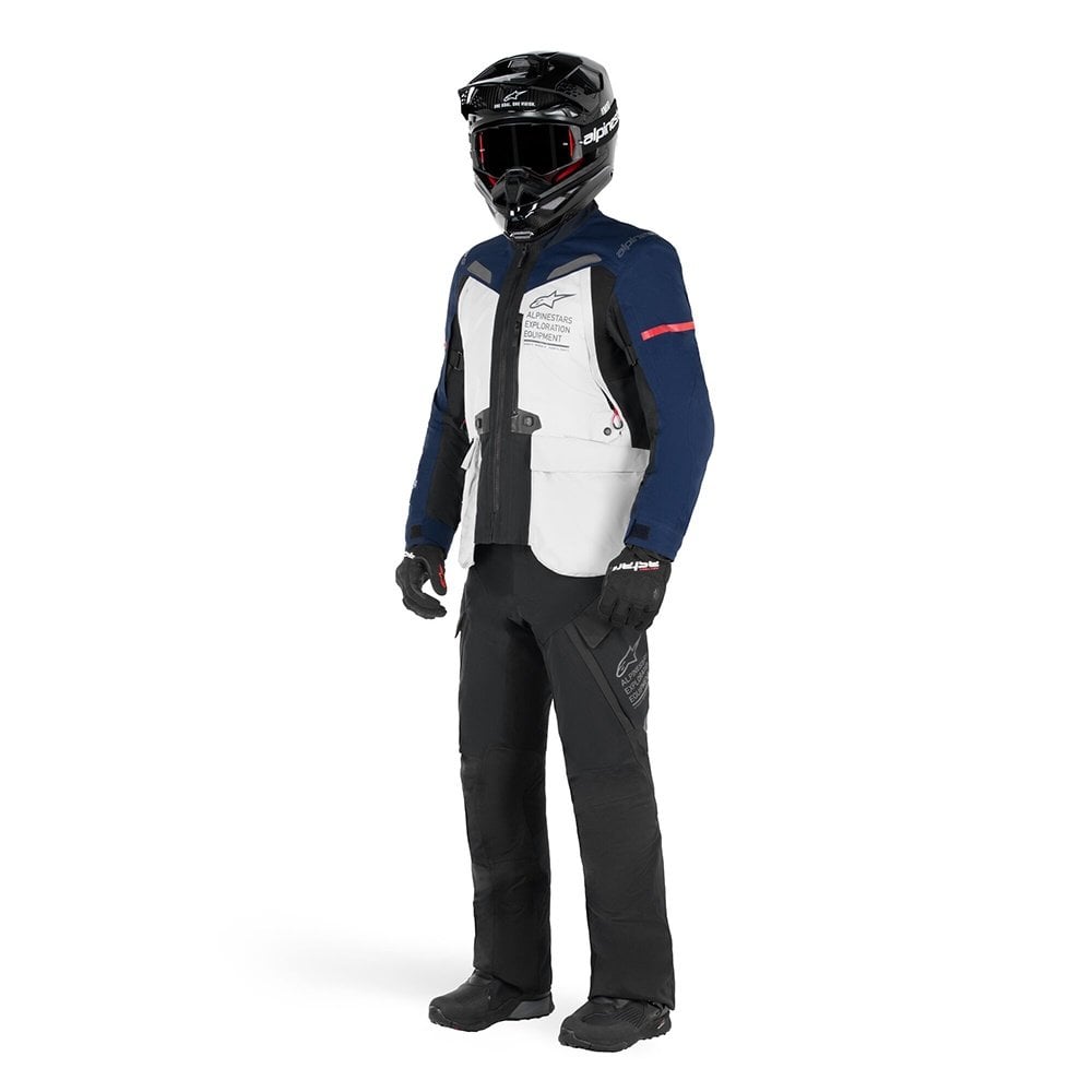 Alpinestars ST-7 2L Gore-Tex Laminate Motorcycle Touring | Adventure Jacket (Ice Grey/Dark Blue/Black)