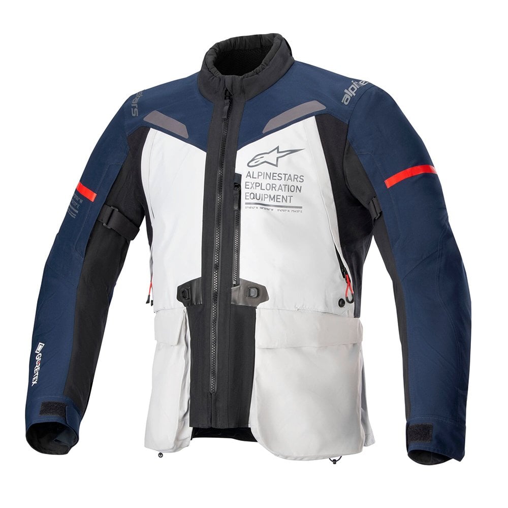 Alpinestars ST-7 2L Gore-Tex Laminate Motorcycle Touring | Adventure Jacket (Ice Grey/Dark Blue/Black)