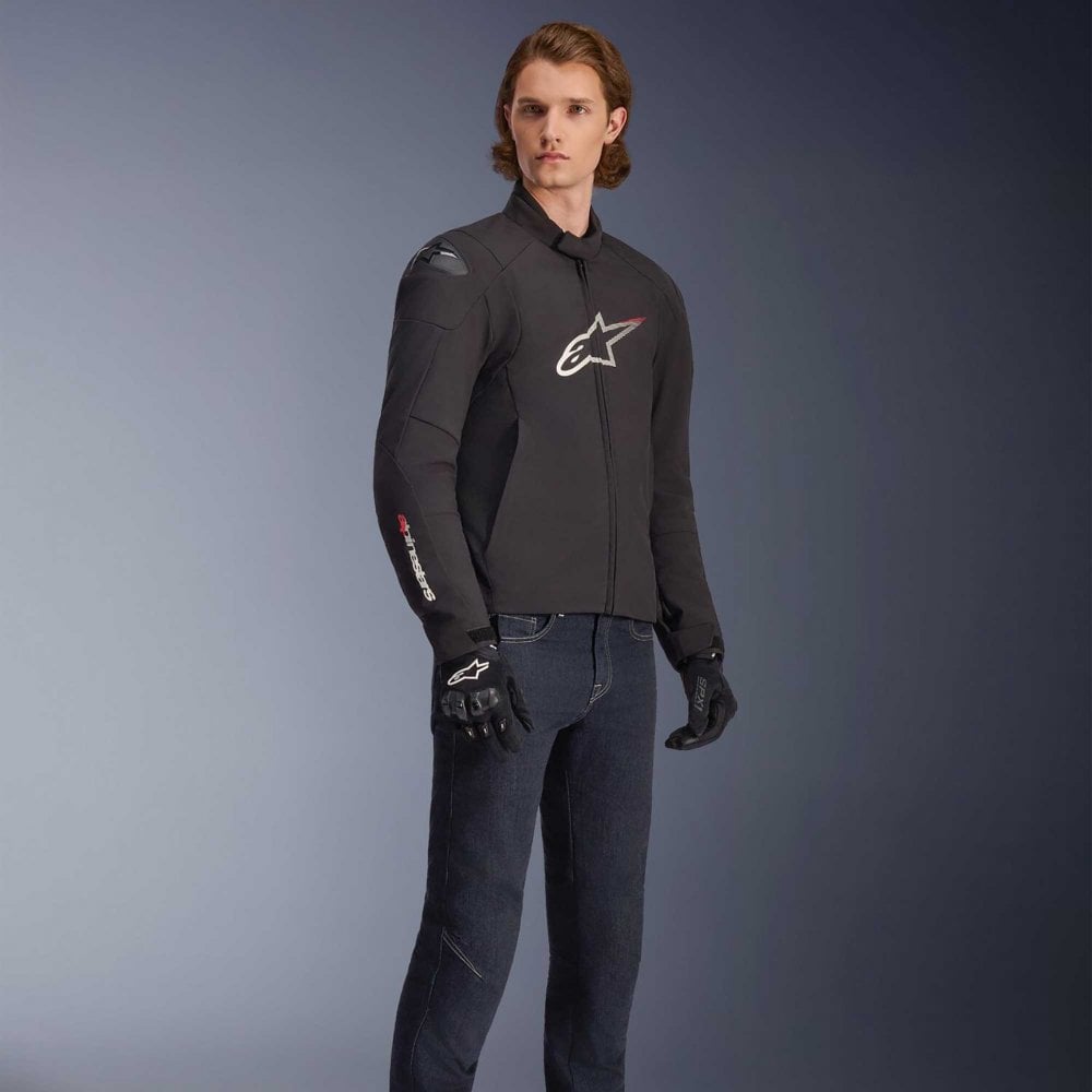 Alpinestars SMX WP Motorcycle Sports Textile Jacket (Black/White/Bright Red)