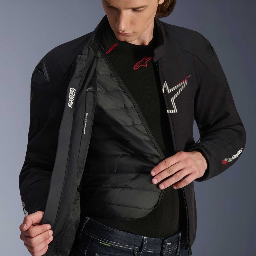 Alpinestars SMX WP Motorcycle Sports Textile Jacket (Black/White/Bright Red)