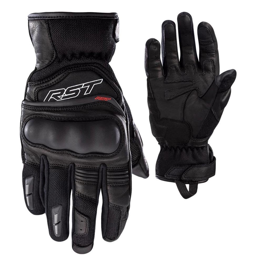 RST Women's Motorcycle Short Vented Gloves - Urban Air 3 Mesh CE (Black / Black)