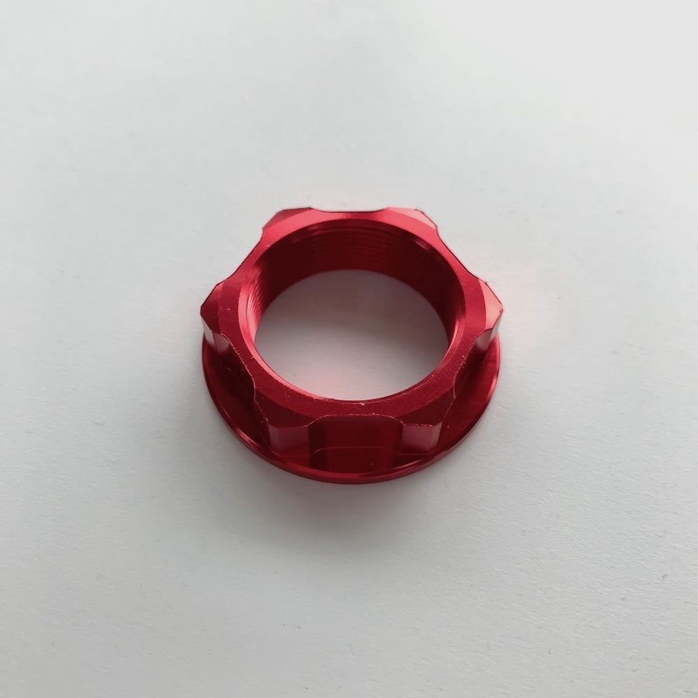 Zeta - Steering Stem Nut - CR125/250 01-07, CRF250 04-26, CRF450 02-26, CRF250X 04-19, CRF450X 05-26, CRF250RX 19-26, CRF450RX 17-26, Husqvarna WR125 08-13, TC/TE 250 09-13, SMR250 09 - Red