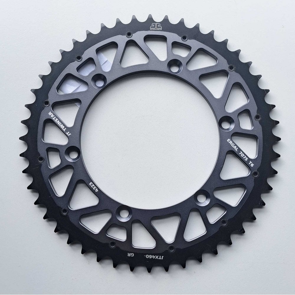 JT - Sprocket - Rear - TWINSTAR - JTX460/112U/TR107 - 520 - KX125 80-08, KX250 82-08, KXF250/450 06-26, RMZ250 04-06 - Grey