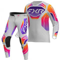 FXR (MX26) Youth MX Jersey & Pant Kit Deal - PODIUM (Grey/Purple/Tangerine)