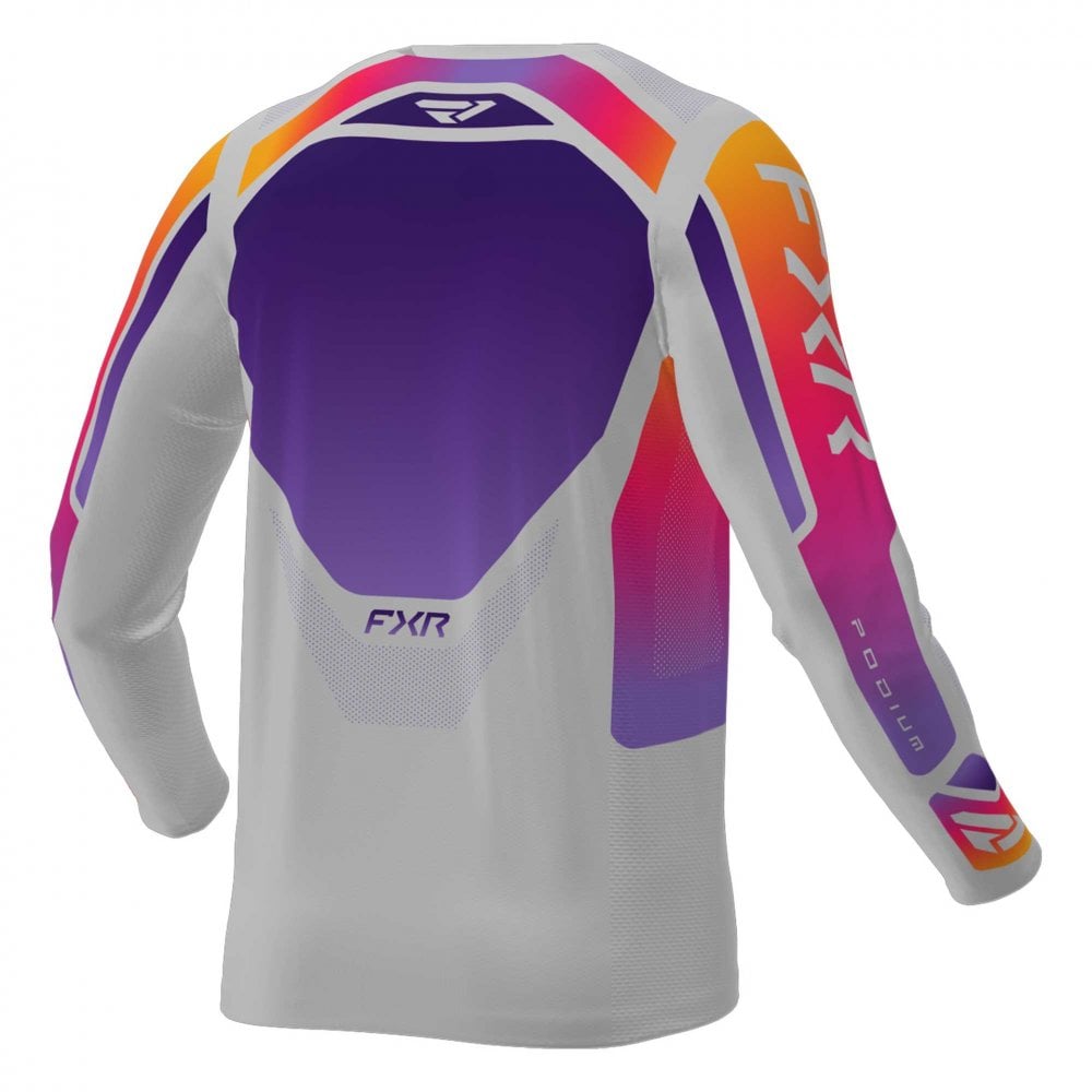 FXR (MX26) Youth MX Jersey & Pant Kit Deal - PODIUM (Grey/Purple/Tangerine)