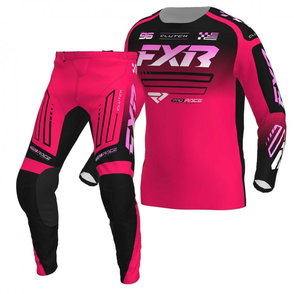 FXR (MX26) MX Jersey & Pant Kit Deal - CLUTCH (Razz/Black/Pink)