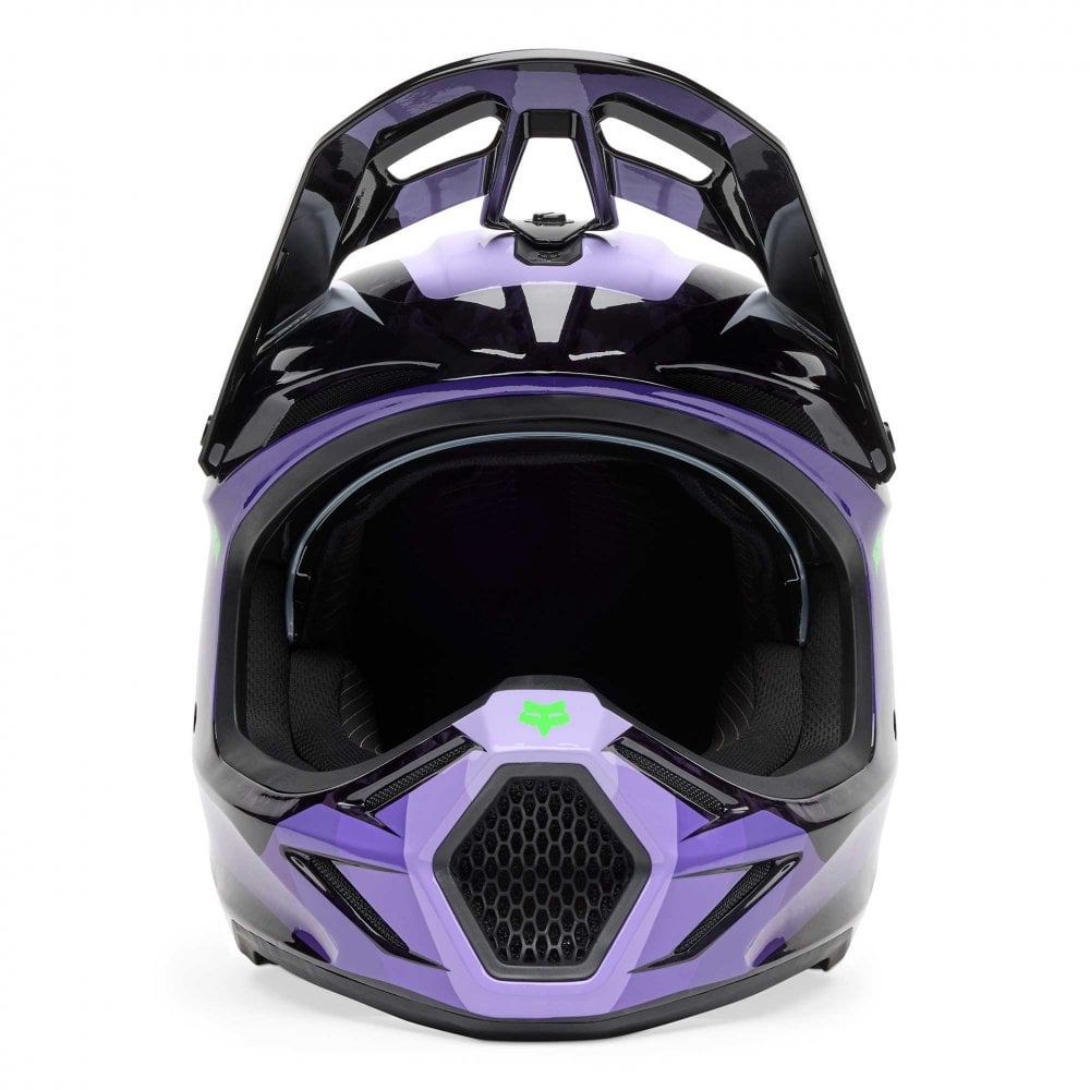FOX Racing MX | Enduro Helmet - V3 RS Carbon GRID (Black/Purple)