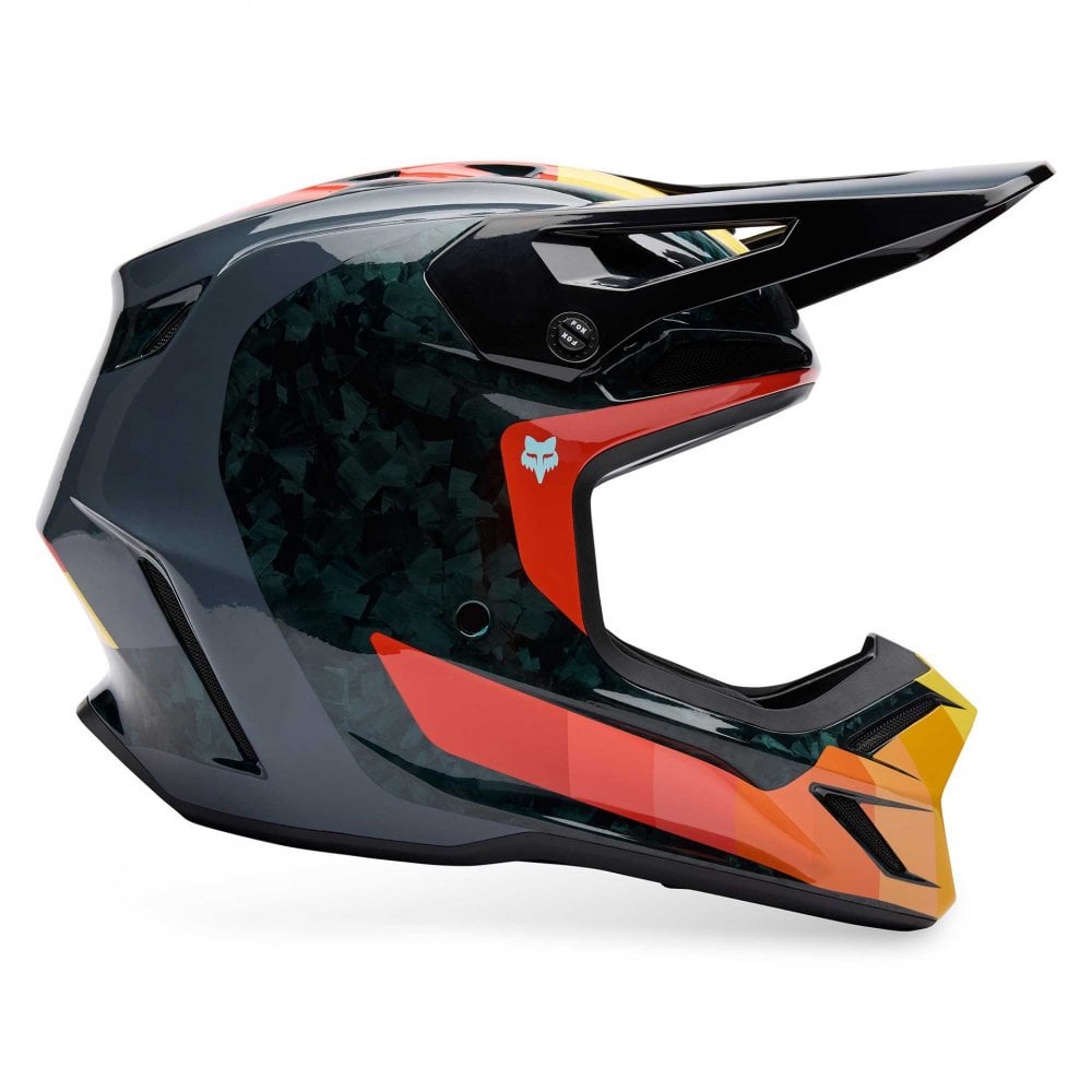 FOX Racing MX | Enduro Helmet - V3 RS Carbon GRID (Black/Orange)