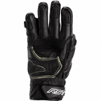 RST Motorcycle Sports Leather Short Gloves - Tractech Evo Short CE (Black/Black)
