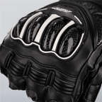 RST Motorcycle Sports Leather Short Gloves - Tractech Evo Short CE (Black/Black)