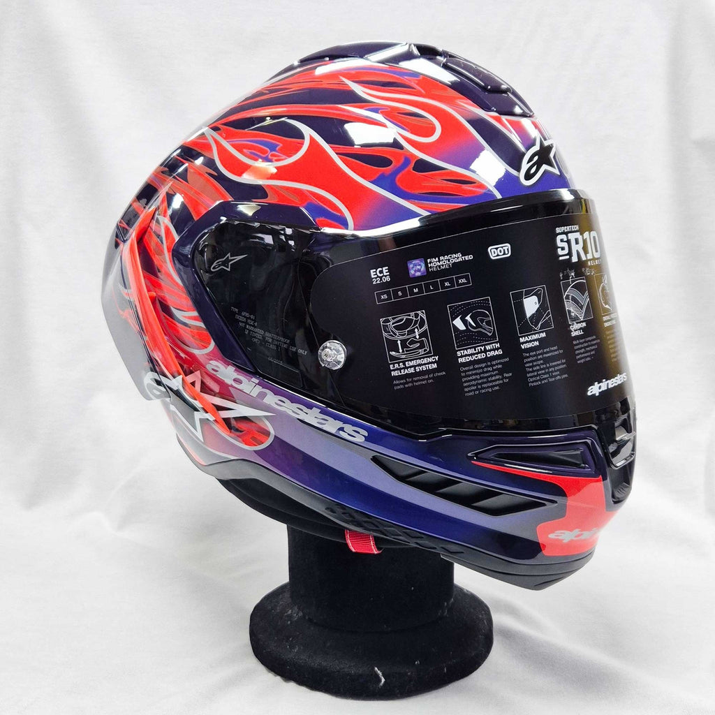 Alpinestars (Limited Edition) Helmet - Supertech S-R10 FLYTE Jorge martin (Purple/Red/White/Black Gloss)