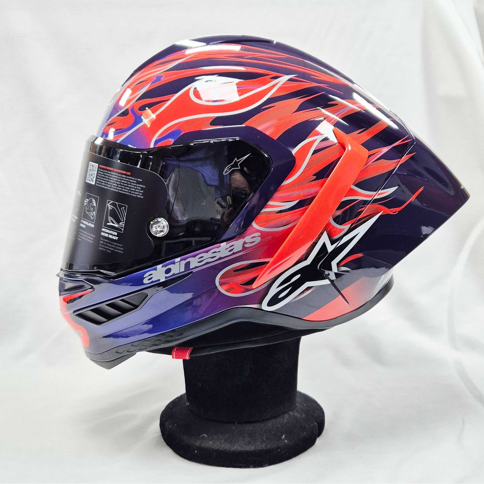 Alpinestars (Limited Edition) Helmet - Supertech S-R10 FLYTE Jorge martin (Purple/Red/White/Black Gloss)