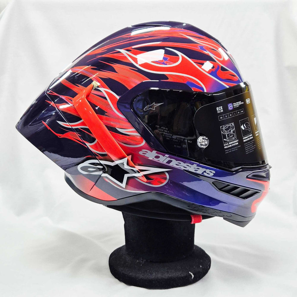 Alpinestars (Limited Edition) Helmet - Supertech S-R10 FLYTE Jorge martin (Purple/Red/White/Black Gloss)