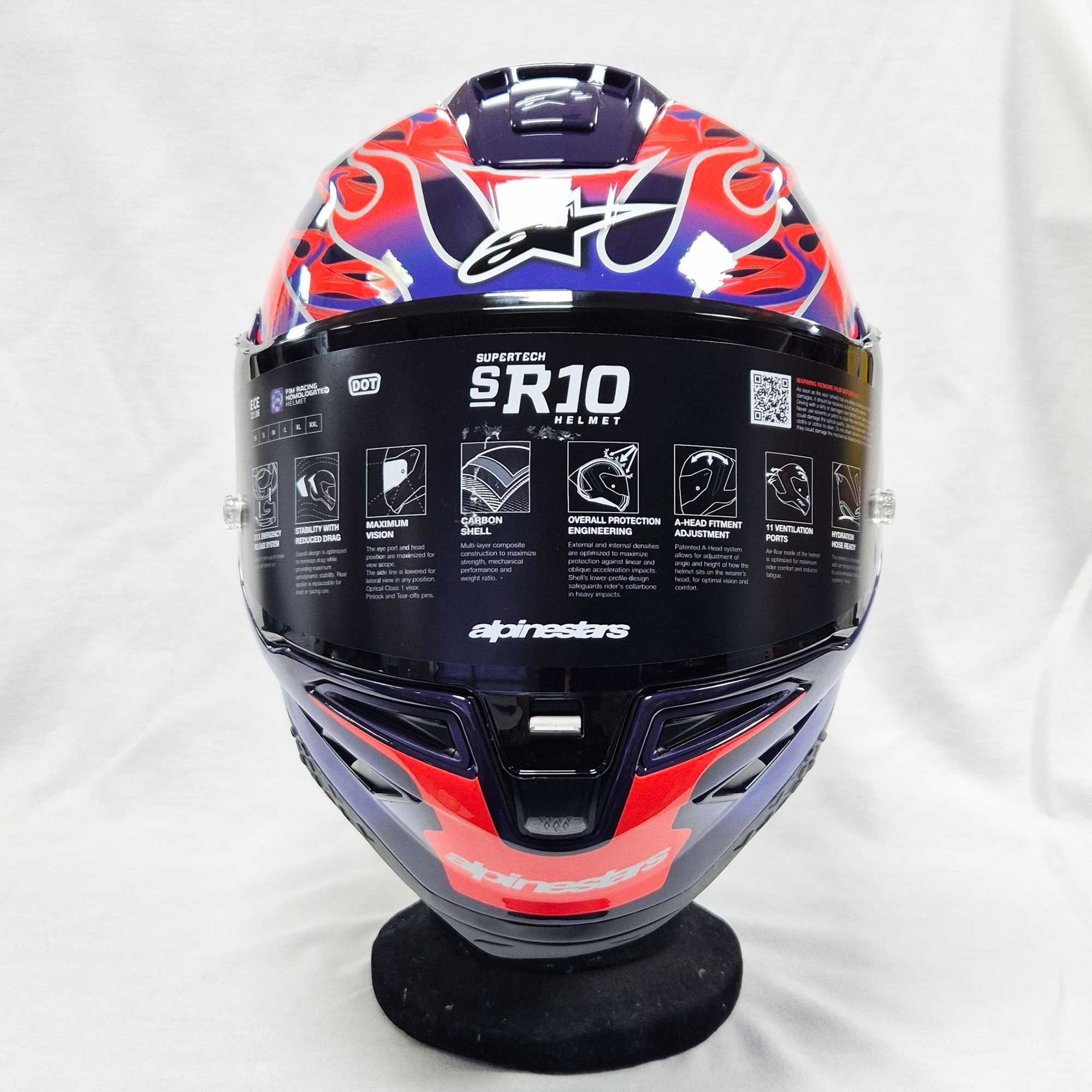 Alpinestars (Limited Edition) Helmet - Supertech S-R10 FLYTE Jorge martin (Purple/Red/White/Black Gloss)