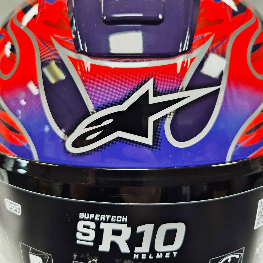 Alpinestars (Limited Edition) Helmet - Supertech S-R10 FLYTE Jorge martin (Purple/Red/White/Black Gloss)