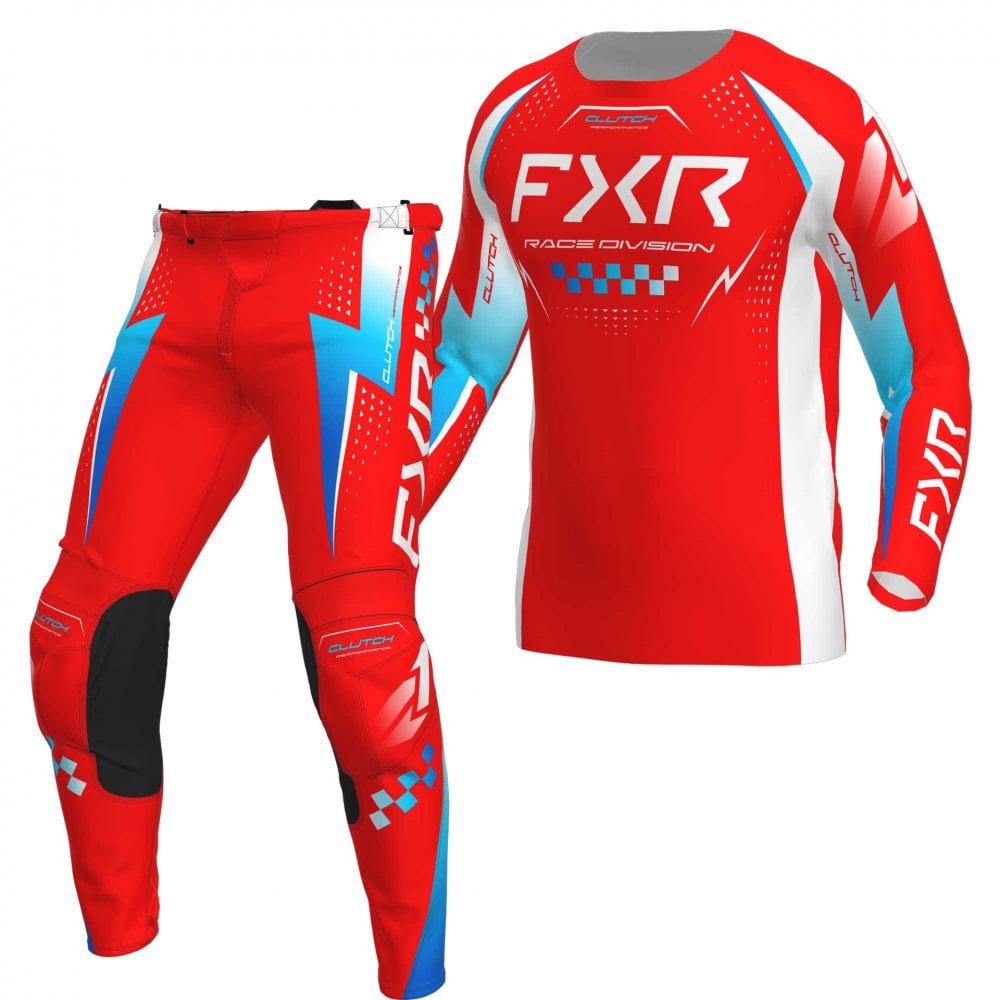 FXR (MX26) Youth MX Jersey & Pant Kit Deal - CLUTCH (Red/Blue/White ...