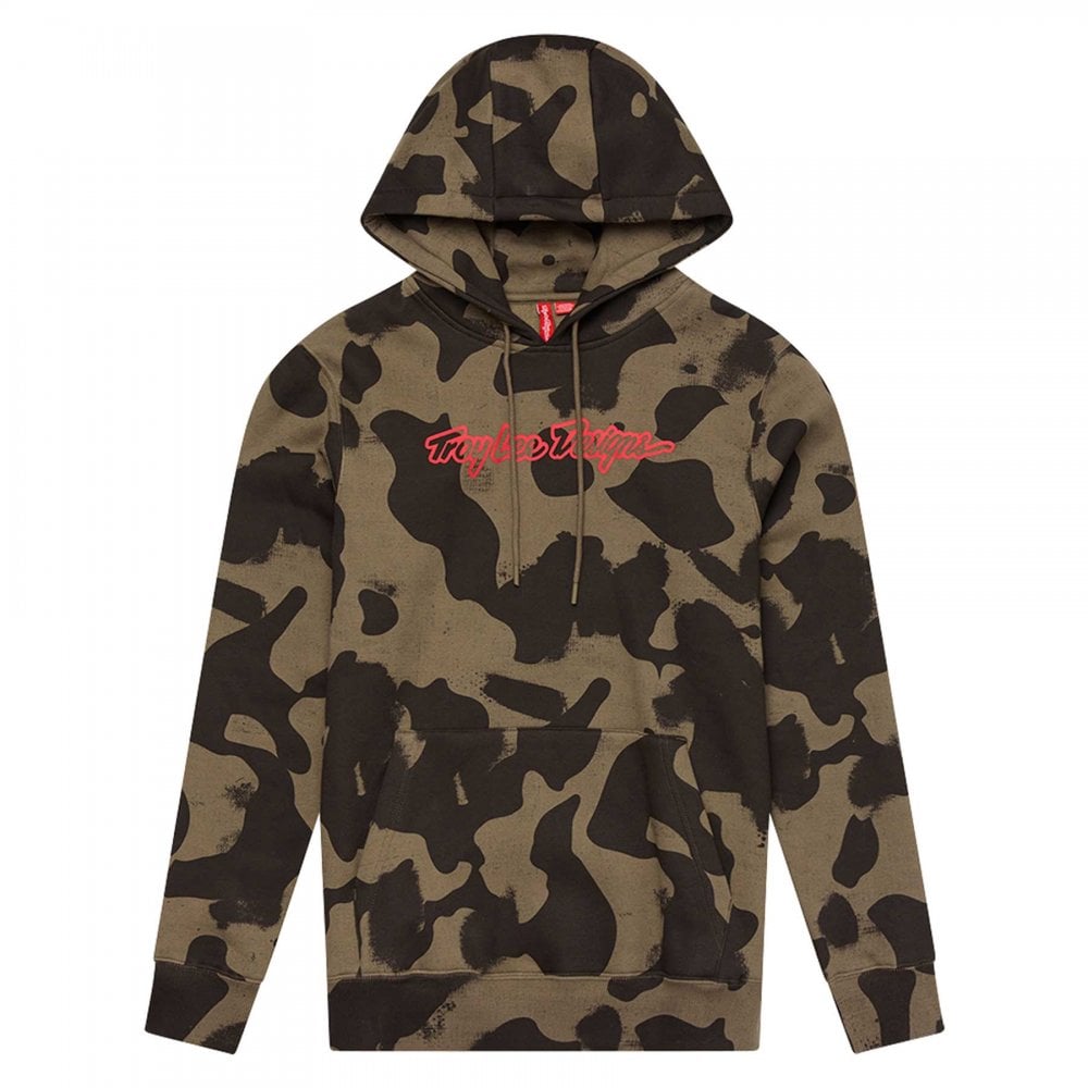 Troy Lee Designs Hoodie Pull-Over - SIGNATURE (Olive Camo)