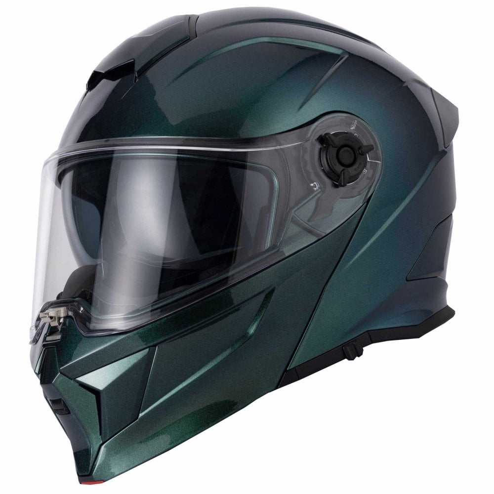 VCAN H276 Gradient Flip Up Motorcycle Helmet (Green/Blue)