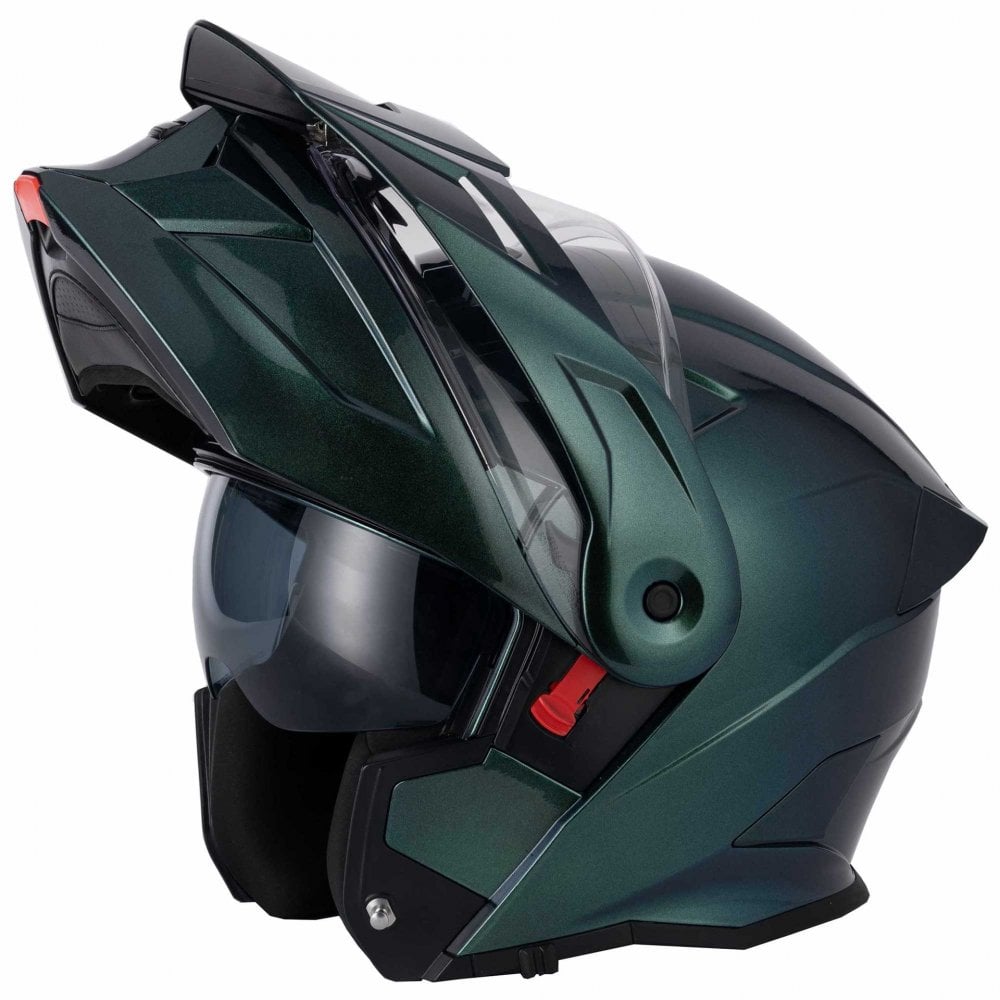 VCAN H276 Gradient Flip Up Motorcycle Helmet (Green/Blue)