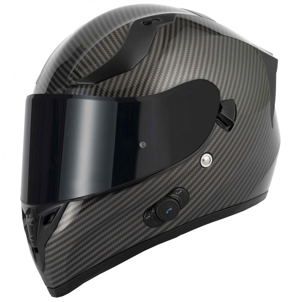 Vcan H128 Blinc Venom FCW Motorcycle Helmet (Carbon) *Inc Bluetooth*