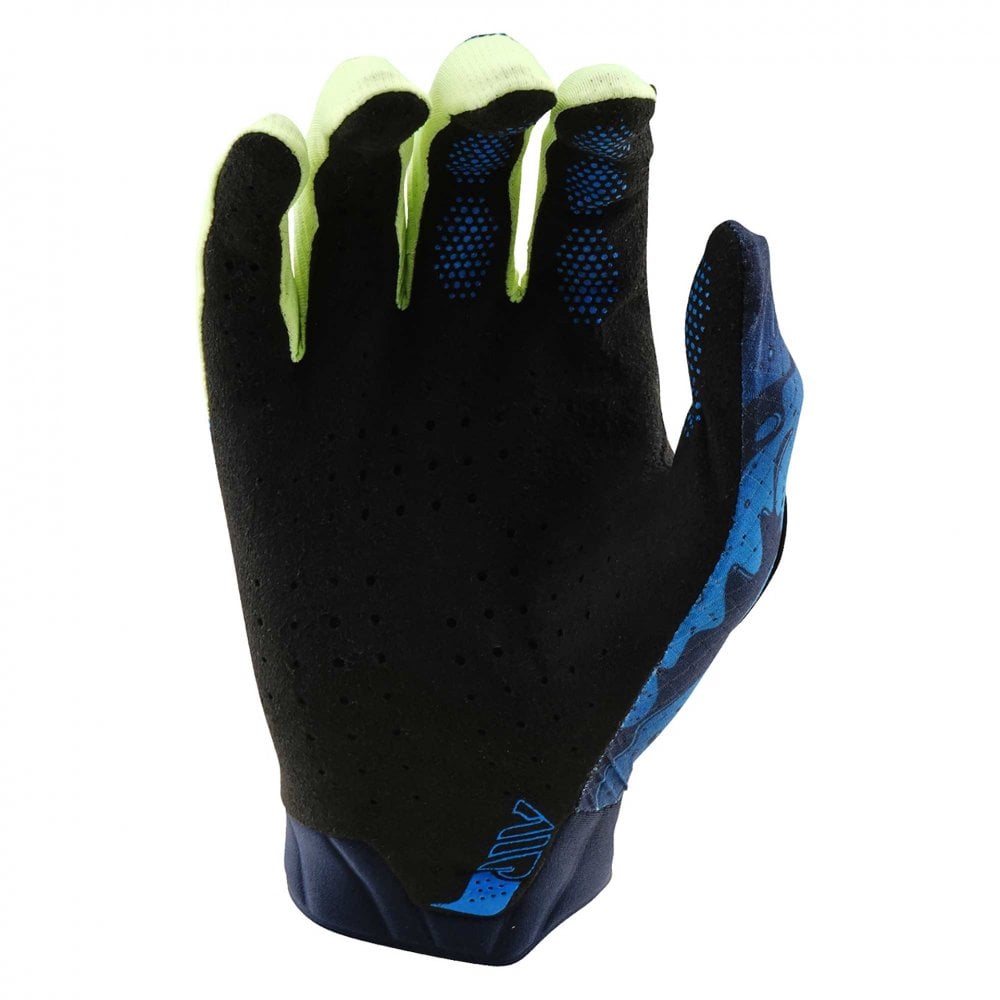 Troy Lee MX | MTB Youth Gloves -  AIR DRIP (Glo Yellow/Dark Navy)