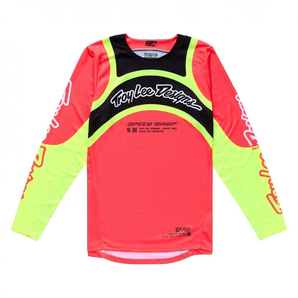 Troy Lee Motocross Jersey - GP Pro SWERVE (Infra Red/Flo Yellow)