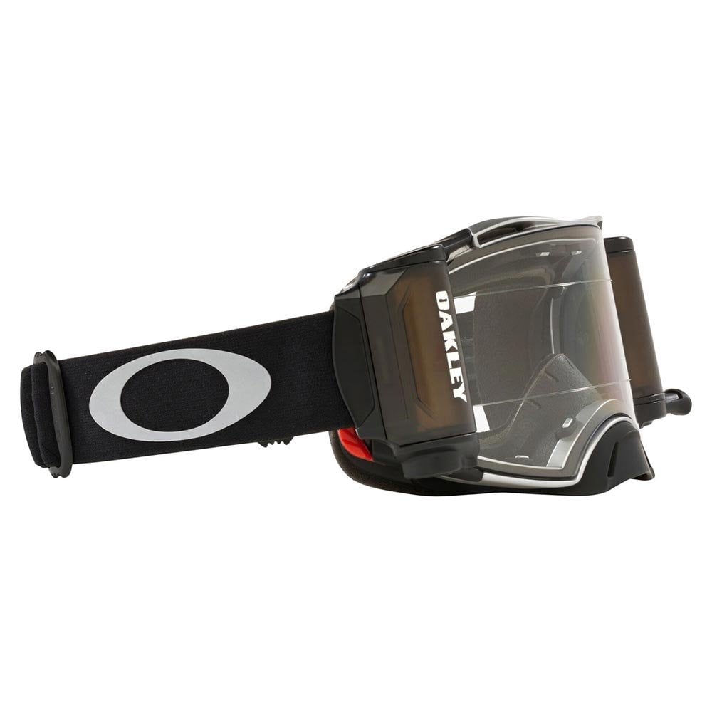 Oakley Airbrake Roll-Off Goggles -  TUFF BLOCKS (Gunmetal/Black) Clear Lens