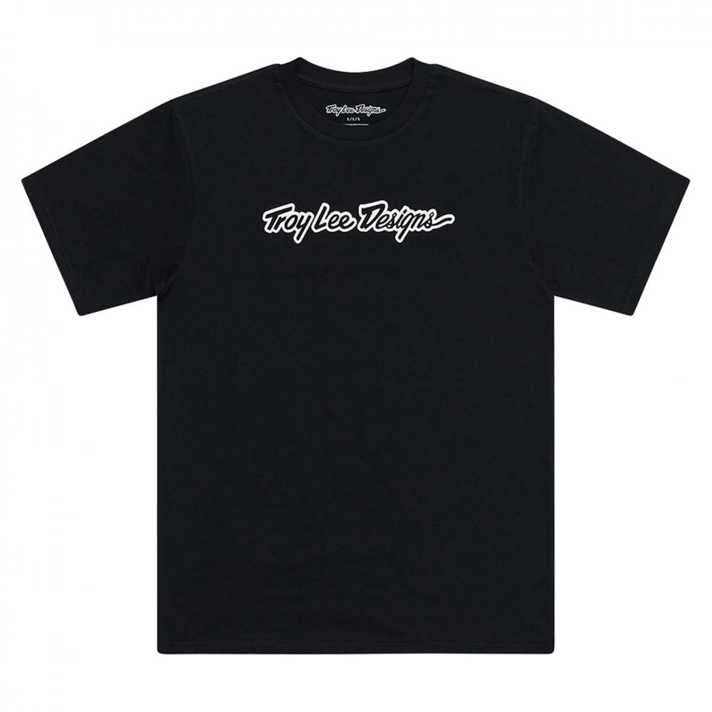 Troy Lee Designs Youth T-Shirt - SIGNATURE (Black)