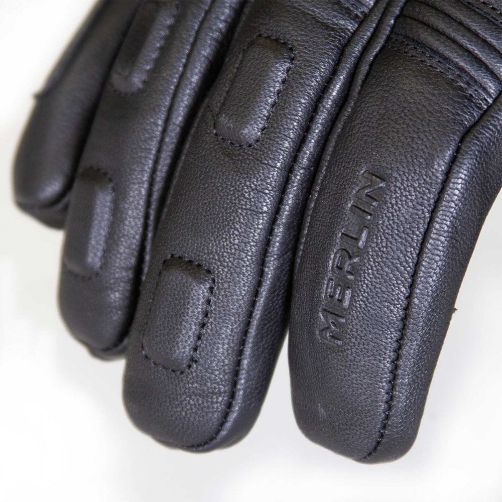 Merlin Calton WP CE2 D3O Motorcycle Leather Gloves (Black)
