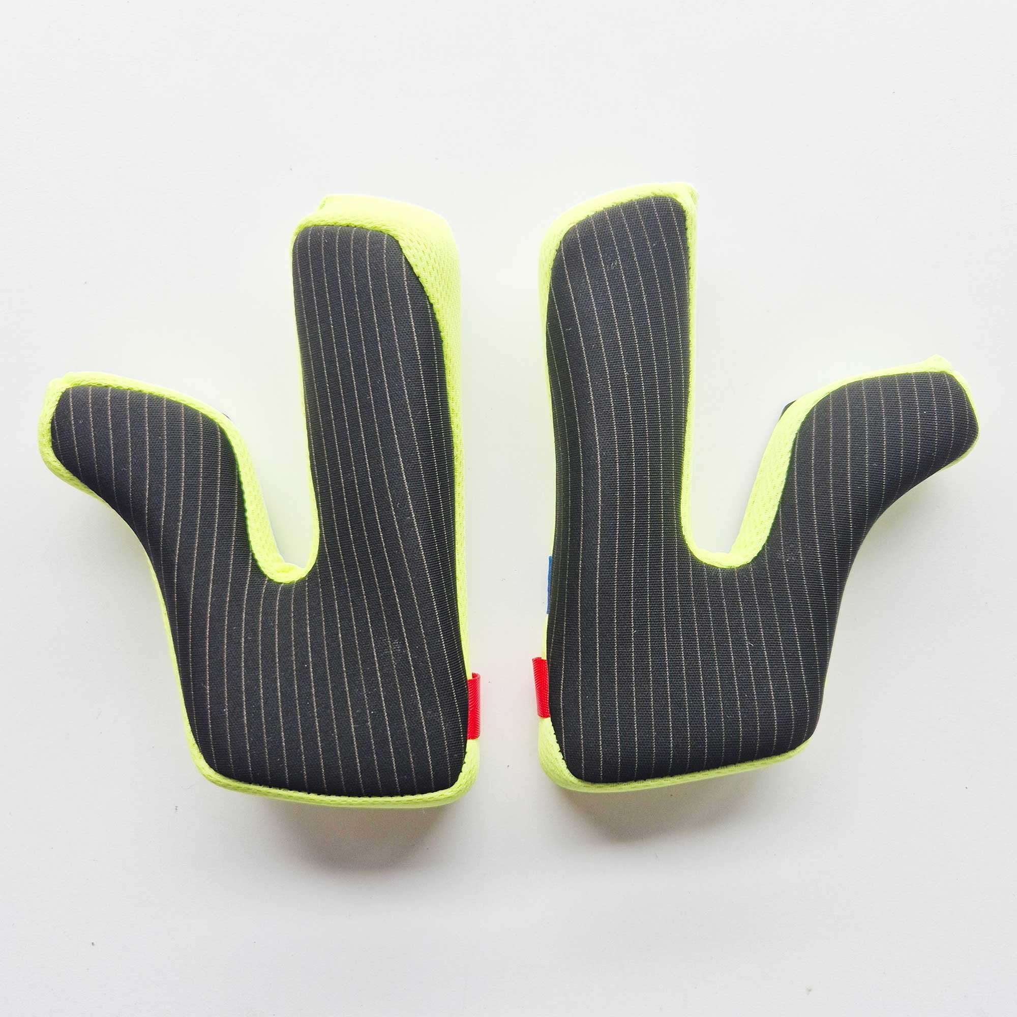 Fox (Spares) Cheek Pads - V3RS 24-26 - Black/Yellow - 31mm (XL)