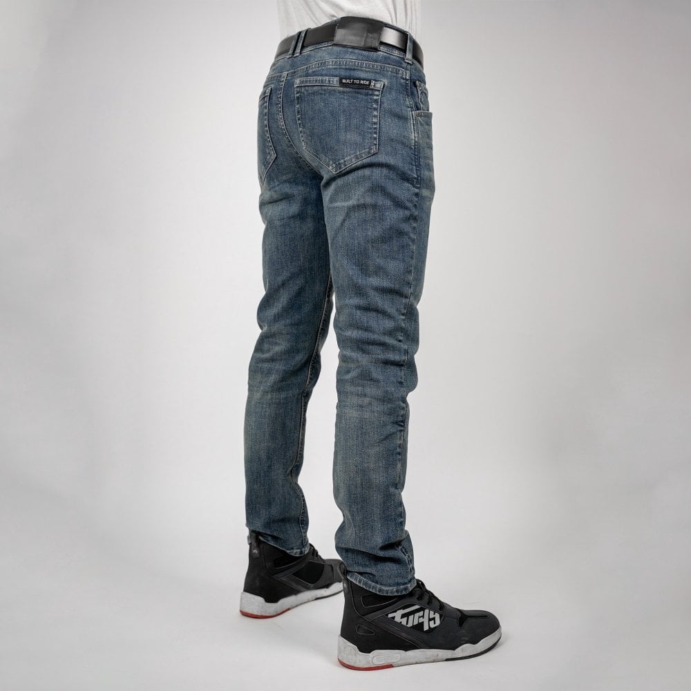 Bull-It Ajax (AA) STRAIGHT Jeans (Steel Blue) - Short